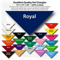 14"x14"x20" Blank Royal Blue Solid Imported 100% Cotton Pet Bandanna